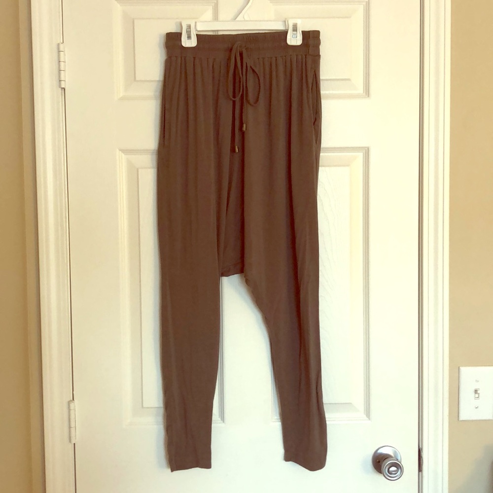 Green harem pants